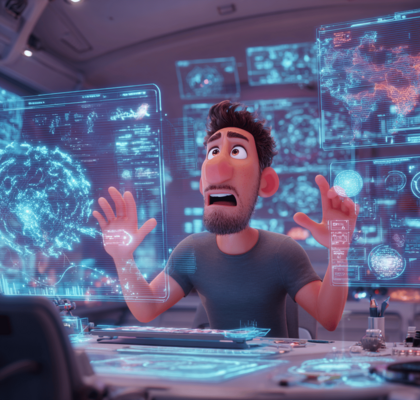 Inspirierende Szene eines Prompting-Fortgeschrittenen