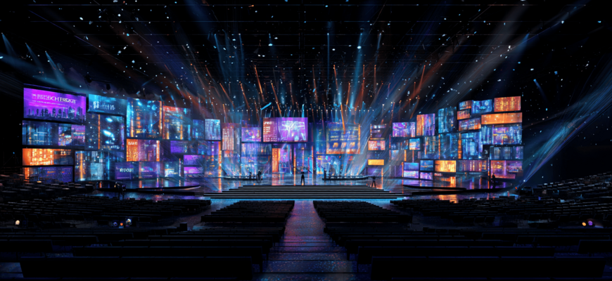 Übersicht der beeindruckenden TechCrunch Disrupt 2025 Bühne mit KI-Highlights.