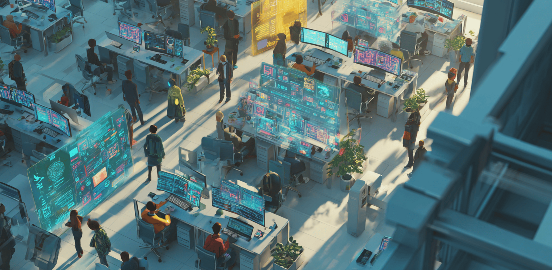 Listenbild: Dynamische Darstellung von KI und Experten aus Nepal in Aktion.