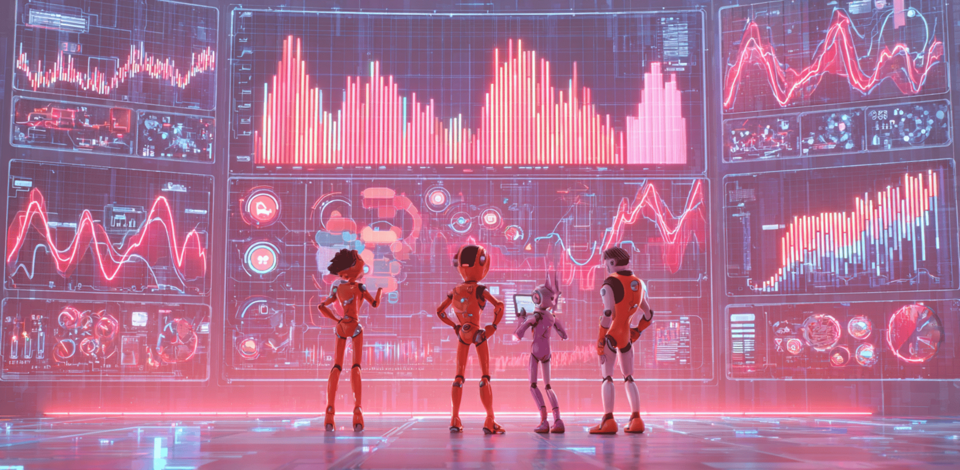 Moderne KI-Forschung mit statistischen Diagrammen