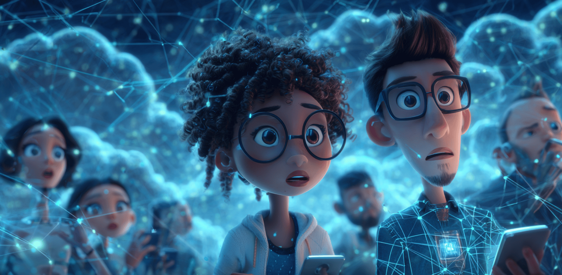 Illustration einer modernen KI-Agenten-Plattform von Blaxel