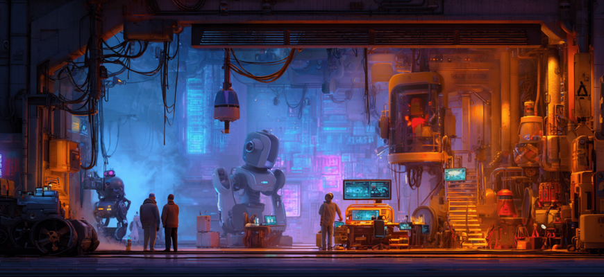 Inspirierende Darstellung von KI-Strategien im Pixar-Stil