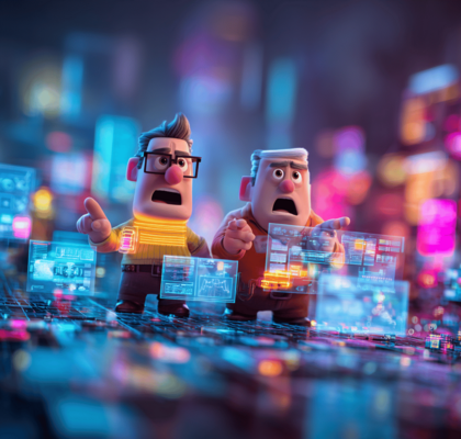 Detailreiche Darstellung von neuronalen Netzwerken in Aktion