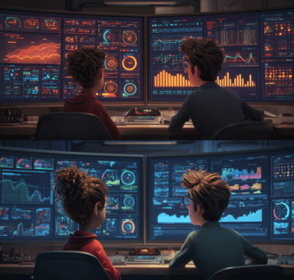 Detailaufnahme von Codezeilen, die in beeindruckende Statistiken umgewandelt werden