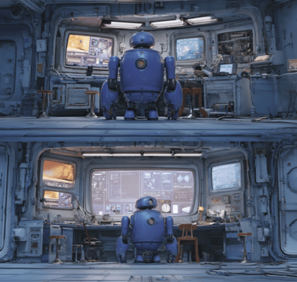 Zweispaltenbild links: KI-Modell Forschung